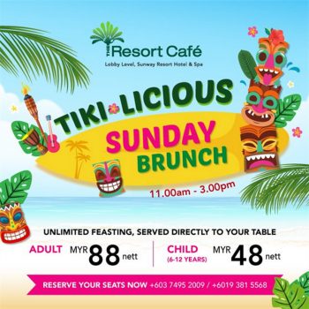 Resort-Cafe-Tiki-Licious-Sunday-Brunch-350x350 - Beverages Food , Restaurant & Pub Promotions & Freebies Selangor 
