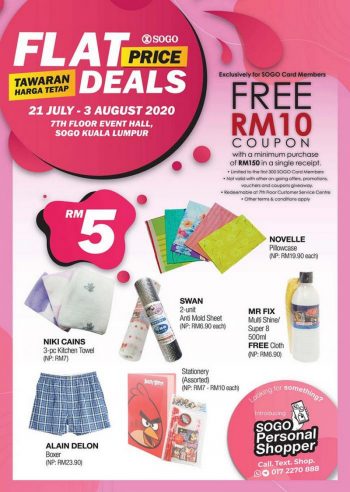 SOGO-Flat-Price-Deals-Promotion-350x492 21 Jul-3 Aug 2020: SOGO Flat Price Deals Promotion