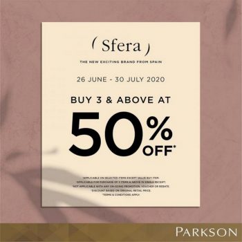 Sfera-Buy-3-Above-50-off-Sale-at-Parkson-350x350 - Apparels Fashion Accessories Fashion Lifestyle & Department Store Johor Kuala Lumpur Malaysia Sales Selangor 