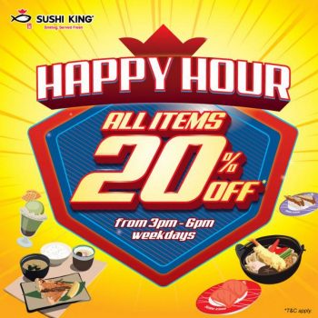 Sushi-King-Happy-Hour-Promotion-350x350 - Beverages Food , Restaurant & Pub Johor Kedah Kelantan Promotions & Freebies Terengganu 