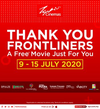 TGV-Cinemas-Free-Movie-for-Frontliners-350x382 - Cinemas Kuala Lumpur Movie & Music & Games Promotions & Freebies Sarawak Selangor 