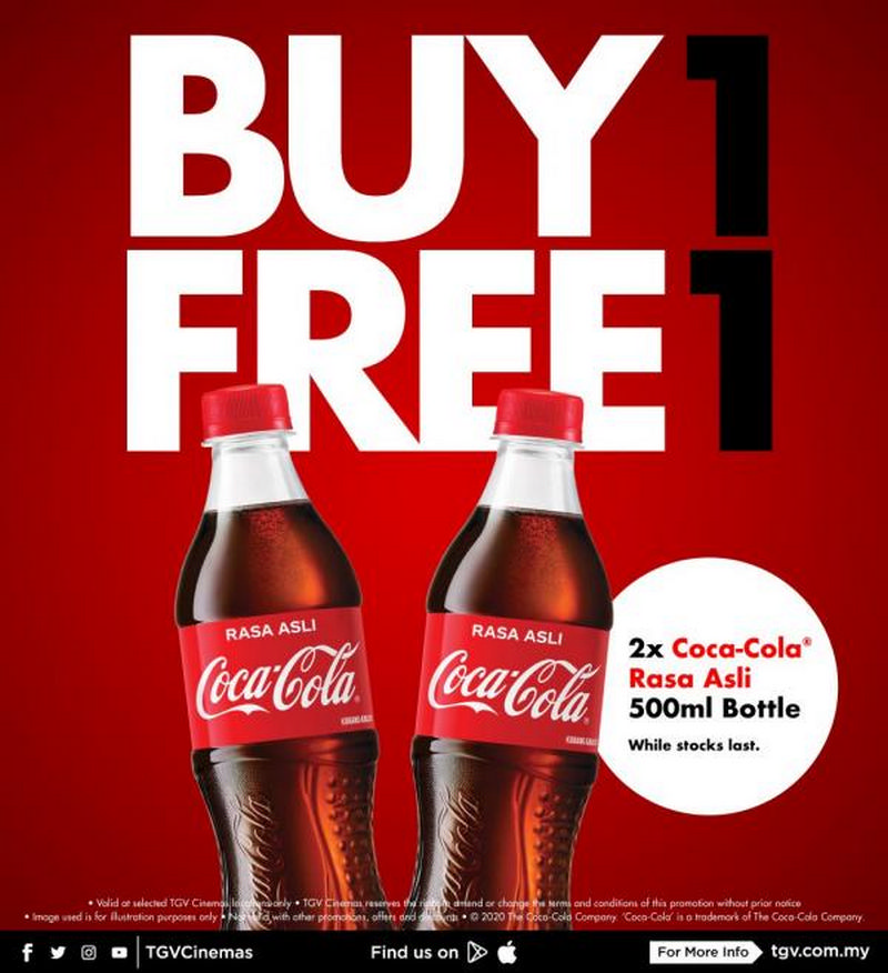20 Jul 2020 Onward TGV Coca Cola Buy 1 Free 1 Promotion 
