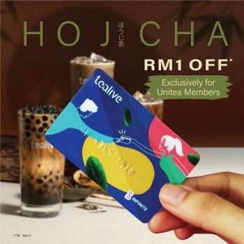 Tealive-HOJICHA-RM1-OFF-Promotion-for-Unitea-Member-350x350 - Beverages Food , Restaurant & Pub Johor Kedah Kelantan Kuala Lumpur Melaka Negeri Sembilan Pahang Penang Perak Perlis Promotions & Freebies Putrajaya Sabah Sarawak Selangor Terengganu 