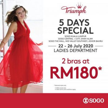 Triumph-5-Days-Special-Sale-at-SOGO-350x350 - Fashion Lifestyle & Department Store Johor Kuala Lumpur Lingerie Malaysia Sales Selangor 