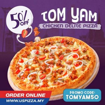 US-Pizza-50-off-Promo-350x350 - Beverages Food , Restaurant & Pub Johor Kedah Kelantan Kuala Lumpur Melaka Negeri Sembilan Online Store Pahang Penang Perak Perlis Pizza Promotions & Freebies Putrajaya Sabah Sarawak Selangor Terengganu 