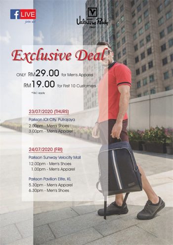 Valentino-Rudy-FB-Live-Exclusive-Deals-at-Parkson-350x495 - Apparels Bags Fashion Accessories Fashion Lifestyle & Department Store Kuala Lumpur Promotions & Freebies Putrajaya Selangor 
