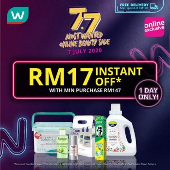 Watsons-7.7-Online-Beauty-Sale-Mega-Day-350x350 7 Jul 2020: Watsons 7.7 Online Beauty Sale Mega Day