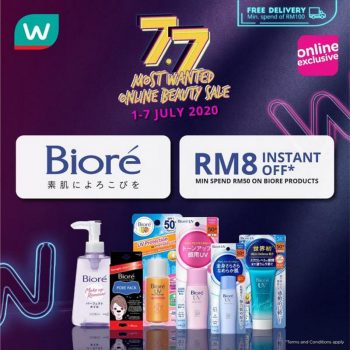 Watsons-Biore-7.7-Most-Wanted-Online-Beauty-Sale-350x350 - Beauty & Health Johor Kedah Kelantan Kuala Lumpur Malaysia Sales Melaka Negeri Sembilan Online Store Pahang Penang Perak Perlis Personal Care Putrajaya Sabah Sarawak Selangor Skincare Terengganu 