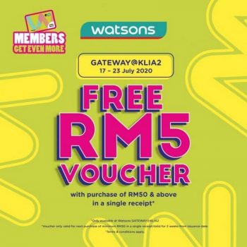 Watsons-Free-Voucher-at-gateway@klia2-350x350 - Beauty & Health Health Supplements Kuala Lumpur Personal Care Promotions & Freebies Selangor 