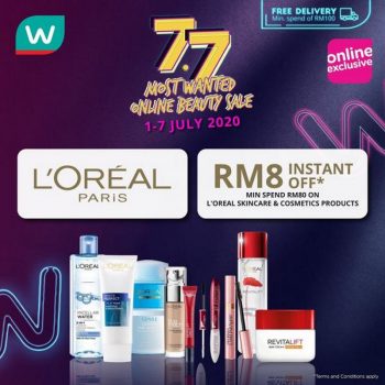 Watsons-Loreal-7.7-Most-Wanted-Online-Beauty-Sale-350x350 - Beauty & Health Johor Kedah Kelantan Kuala Lumpur Malaysia Sales Melaka Negeri Sembilan Online Store Pahang Penang Perak Perlis Personal Care Putrajaya Sabah Sarawak Selangor Skincare Terengganu Treatments 