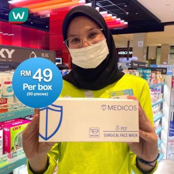 Watsons-Medicos-3-Ply-Surgical-Face-Mask-Promotion-350x350 - Beauty & Health Health Supplements Johor Kedah Kelantan Kuala Lumpur Melaka Negeri Sembilan Online Store Pahang Penang Perak Perlis Personal Care Promotions & Freebies Putrajaya Sabah Sarawak Selangor Terengganu 