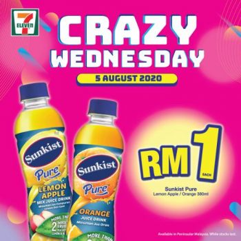 7-Eleven-Crazy-Wednesday-RM1-Deals-Promotion-1-350x350 - Johor Kedah Kelantan Kuala Lumpur Melaka Negeri Sembilan Pahang Penang Perak Perlis Promotions & Freebies Putrajaya Selangor Supermarket & Hypermarket Terengganu 