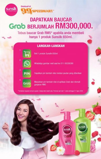 99-Speedmart-Sunsilk-Free-Grab-RM5-Voucher-Promotion-350x552 - Johor Kedah Kelantan Kuala Lumpur Melaka Negeri Sembilan Pahang Penang Perak Perlis Promotions & Freebies Putrajaya Sabah Sarawak Selangor Supermarket & Hypermarket Terengganu 