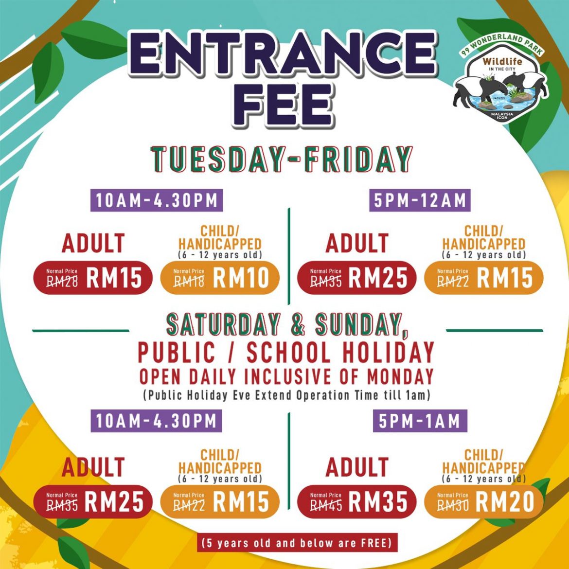 2831 Aug 2020 99 Wonderland Park Wildlife in the City Merdeka Entry