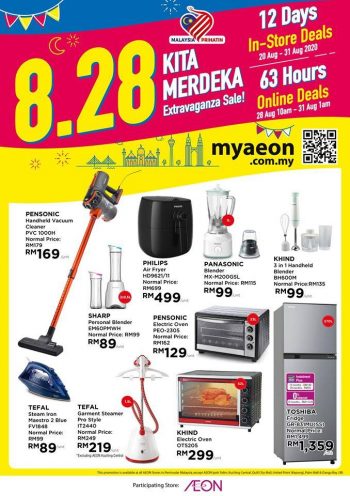 AEON-8.28-Kita-Merdeka-Extravaganza-Sale-1-350x496 - Johor Kedah Kelantan Kuala Lumpur Melaka Negeri Sembilan Pahang Penang Perak Perlis Promotions & Freebies Putrajaya Sabah Sarawak Selangor Supermarket & Hypermarket Terengganu 