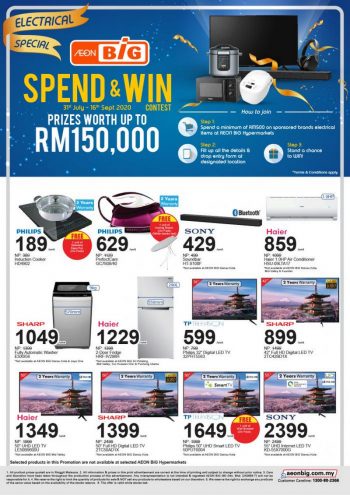 AEON-BiG-Electrical-Special-Promotion-350x495 - Electronics & Computers Home Appliances Johor Kedah Kelantan Kuala Lumpur Melaka Negeri Sembilan Pahang Penang Perak Perlis Promotions & Freebies Putrajaya Sabah Sarawak Selangor Supermarket & Hypermarket Terengganu 