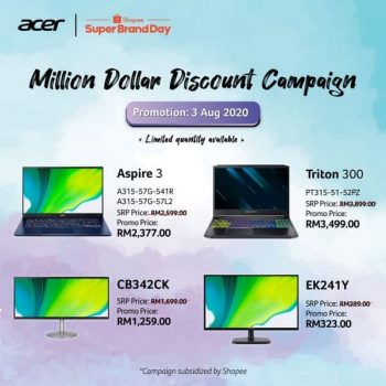 Acer-Million-Dollar-Discount-Campaign-at-Shopee-350x350 - Computer Accessories Electronics & Computers Events & Fairs Johor Kedah Kelantan Kuala Lumpur Laptop Melaka Negeri Sembilan Online Store Pahang Penang Perak Perlis Putrajaya Sabah Sarawak Selangor Terengganu 