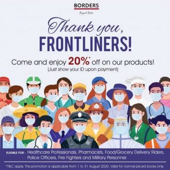 Borders-Thank-you-Frontliners-350x350 - Books & Magazines Johor Kedah Kelantan Kuala Lumpur Melaka Negeri Sembilan Pahang Penang Perak Perlis Promotions & Freebies Putrajaya Sabah Sarawak Selangor Stationery Terengganu 