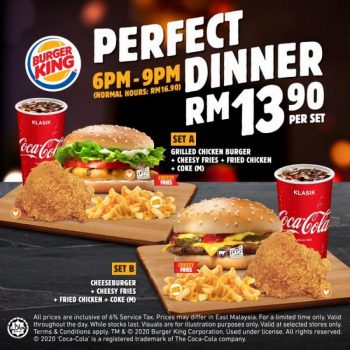 Burger-King-Perfect-Dinner-Set-Promo-350x350 - Beverages Burger Food , Restaurant & Pub Johor Kedah Kelantan Kuala Lumpur Melaka Negeri Sembilan Pahang Penang Perak Perlis Promotions & Freebies Putrajaya Sabah Sarawak Selangor Terengganu 