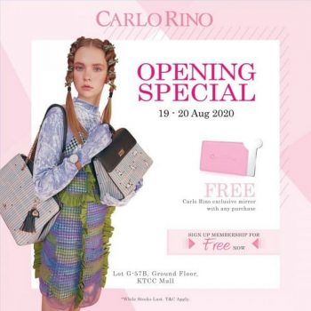 Carlo-Rino-Opening-Special-at-KTCC-Mall-350x350 - Bags Fashion Accessories Fashion Lifestyle & Department Store Promotions & Freebies Terengganu 