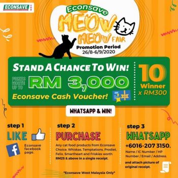Econsave-Meow-Meow-Fair-Promotion-350x350 - Johor Kedah Kelantan Kuala Lumpur Melaka Negeri Sembilan Pahang Penang Perak Perlis Promotions & Freebies Putrajaya Sabah Sarawak Selangor Supermarket & Hypermarket Terengganu 