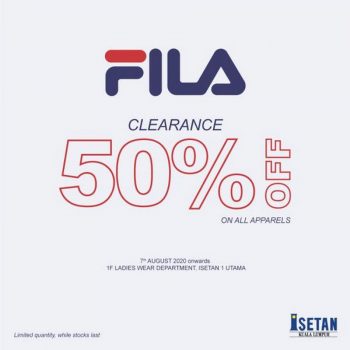 Fila-Clearance-Sale-at-Isetan-1-Utama-350x350 - Apparels Fashion Accessories Fashion Lifestyle & Department Store Selangor Warehouse Sale & Clearance in Malaysia 