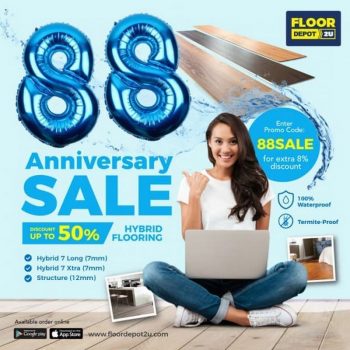 Floor-Depot-88-Anniversary-Sale-350x350 - Flooring Home & Garden & Tools Johor Kedah Kelantan Kuala Lumpur Malaysia Sales Melaka Negeri Sembilan Online Store Pahang Penang Perak Perlis Putrajaya Sabah Sarawak Selangor Terengganu 