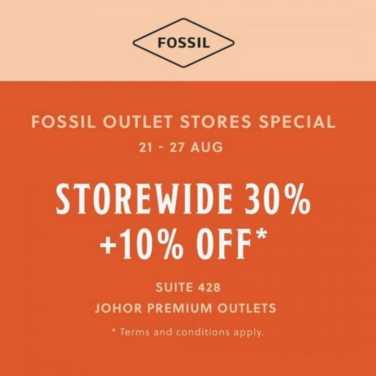2127 Aug 2020 Fossil Special Sale at Johor Premium Outlets