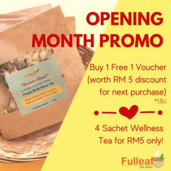 Fulleaf-Tea-Store’s-Grand-Opening-Promotion-350x350 - Beverages Food , Restaurant & Pub Promotions & Freebies Selangor 