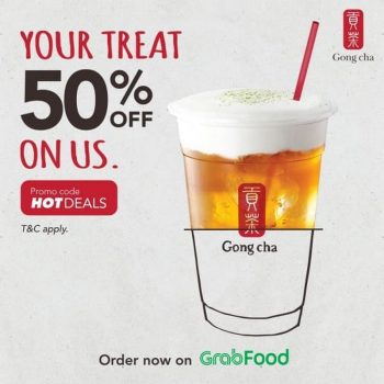 Gong-Cha-50-off-Promo-on-GrabFood-350x350 - Beverages Food , Restaurant & Pub Johor Kedah Kelantan Kuala Lumpur Melaka Negeri Sembilan Online Store Pahang Penang Perak Perlis Promotions & Freebies Putrajaya Sabah Sarawak Selangor Terengganu 