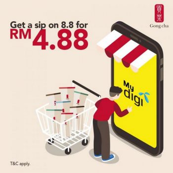 Gong-Cha-8.8-Promotion-with-MyDigi-App-350x350 - Beverages Food , Restaurant & Pub Johor Kedah Kelantan Kuala Lumpur Melaka Negeri Sembilan Pahang Penang Perak Perlis Promotions & Freebies Putrajaya Sabah Sarawak Selangor Terengganu 