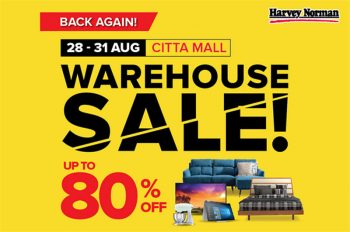 Harvey-Norman-Warehouse-Sale-at-Citta-Mall-350x232 - Electronics & Computers Furniture Home & Garden & Tools Home Appliances Home Decor Kitchen Appliances Selangor Warehouse Sale & Clearance in Malaysia 