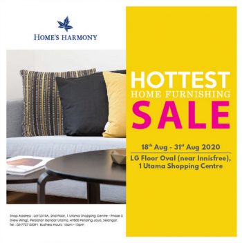 Homes-Harmony-The-Hottest-Home-Furnishing-Sale-at-1-Utama-Shopping-Centre-350x352 - Furniture Home & Garden & Tools Home Decor Malaysia Sales Selangor 