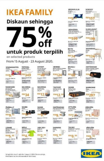 IKEA-75-off-on-Selected-Products-1-350x541 - Kuala Lumpur Others Selangor Warehouse Sale & Clearance in Malaysia 
