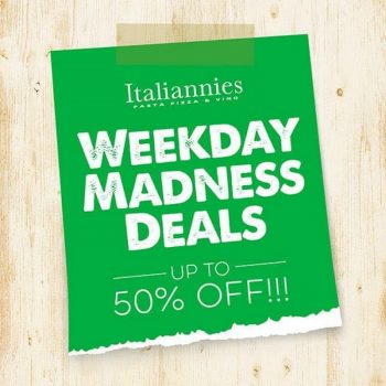 Italiannies-Weekday-Madness-Deals-350x350 - Beverages Food , Restaurant & Pub Promotions & Freebies Selangor 