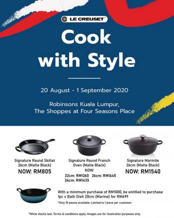 Le-Creuset-Cook-with-Style-Promo-at-Robinson-350x438 - Home & Garden & Tools Kitchenware Kuala Lumpur Promotions & Freebies Selangor 
