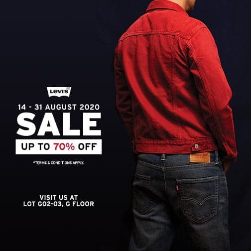 14-31 Aug 2020: Levi's 70% off Sale at NU Sentral 