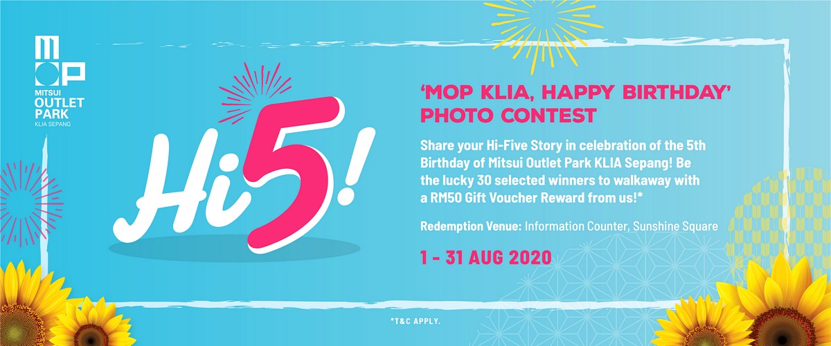 MOP-5th-Anniversary_WB-Hi5 - Apparels Baby & Kids & Toys Bags Children Fashion Dinnerware Fashion Accessories Fashion Lifestyle & Department Store Fitness Footwear Gifts , Souvenir & Jewellery Handbags Home & Garden & Tools Jewels Kitchenware Kuala Lumpur Outdoor Sports Putrajaya Selangor Shopping Malls Sports,Leisure & Travel Sportswear Sunglasses Wallets Warehouse Sale & Clearance in Malaysia 