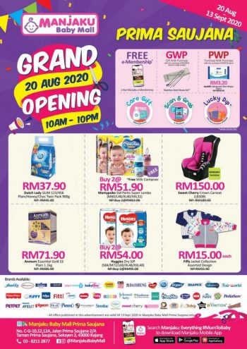 Manjaku-Opening-Promotion-at-Prima-Saujana-Kajan-350x495 - Baby & Kids & Toys Babycare Promotions & Freebies Selangor 
