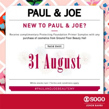 SOGO-Free-Paul-Joe-Protecting-Foundation-Primer-Samples-350x350 - Johor Promotions & Freebies Supermarket & Hypermarket 