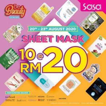 Sasa-Sheet-Mask-10-at-RM20-Promotion-350x350 - Beauty & Health Johor Kedah Kelantan Kuala Lumpur Melaka Negeri Sembilan Pahang Penang Perak Perlis Personal Care Promotions & Freebies Putrajaya Sabah Sarawak Selangor Skincare Terengganu 