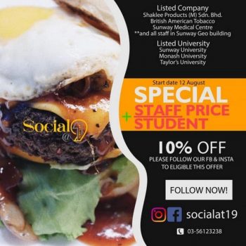 Social-at-19-10-off-Promo-at-Sunway-GEO-Avenue-350x350 - Beverages Food , Restaurant & Pub Promotions & Freebies Selangor 