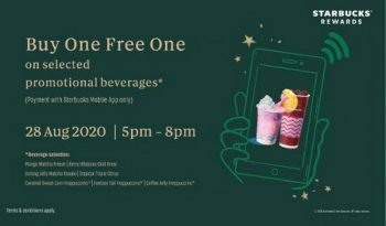 Starbucks-Buy-1-Free-1-Beverage-Merdeka-Promotion-350x205 - Beverages Food , Restaurant & Pub Johor Kedah Kelantan Kuala Lumpur Melaka Negeri Sembilan Pahang Penang Perak Perlis Promotions & Freebies Putrajaya Sabah Sarawak Selangor Terengganu 