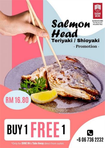 Sushi-Uchi-Salmon-Head-Promotion-350x496 - Beverages Food , Restaurant & Pub Negeri Sembilan Promotions & Freebies 