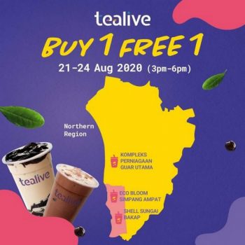 Tealive-Buy-1-Free-1-Beverage-August-Promotion-350x350 - Beverages Food , Restaurant & Pub Penang Promotions & Freebies 