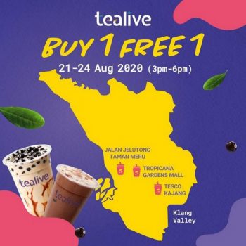 Tealive-New-Opening-Buy-1-Free-1-Promotion-at-3-Outlets-in-Klang-Valley-350x350 - Beverages Food , Restaurant & Pub Kuala Lumpur Promotions & Freebies Selangor 