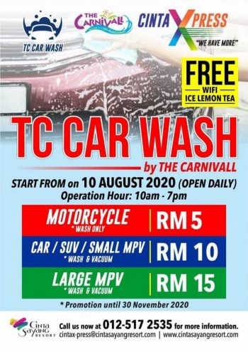 The-Carnivall-Waterpark-TC-Car-Wash-Promo-350x495 - Kedah Others Promotions & Freebies 