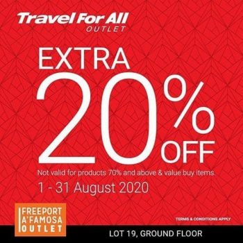 Travel-for-All-20-off-Promo-at-Freeport-AFamosa-Outlet-350x350 - Luggage Melaka Promotions & Freebies Sports,Leisure & Travel 