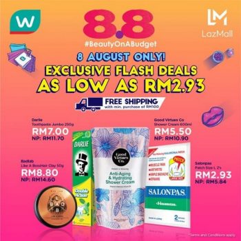 Watsons-8.8-Online-Shopathon-Sale-on-Lazada-350x350 - Beauty & Health Health Supplements Johor Kedah Kelantan Kuala Lumpur Malaysia Sales Melaka Negeri Sembilan Online Store Pahang Penang Perak Perlis Personal Care Putrajaya Sabah Sarawak Selangor Terengganu 