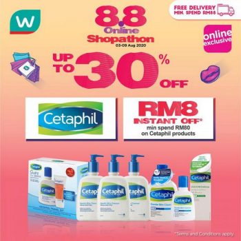Watsons-Cetaphil-8.8-Online-Shopathon-Sale-350x350 - Beauty & Health Johor Kedah Kelantan Kuala Lumpur Malaysia Sales Melaka Negeri Sembilan Online Store Pahang Penang Perak Perlis Personal Care Putrajaya Sabah Sarawak Selangor Skincare Terengganu 